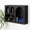 Hanah Home CRY003, Solid Wood, Nero, Taglia Unica