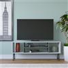 Hanah Home Supporto per TV, melammina, Bianco Antracite, Taglia Unica