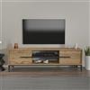 Hanah Home Supporto per TV, melammina, Quercia Nera, Taglia Unica
