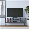 Hanah Home Supporto per TV, melammina, Grigio, Taglia Unica