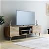 Hanah Home Supporto per TV, melammina, Noce, Taglia Unica