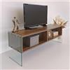Hanah Home Supporto per TV, melammina, Noce, Taglia Unica