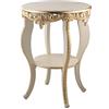 ITALUX MORE LIGHT Tavolino Barocco Moderno Avorio Decorato in Foglia Oro