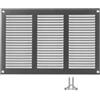 LIRAST 300x200mm Griglia D'aria con Rete Anti Insetti - Griglie D'Aerazione/Ventilazione in Metallo - Zincato