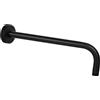 Katezon Braccio Doccia Con Flangia in Acciaio Inox 304 - Lunghezza 38 cm, Prolunga per Tubo Montata a Parete, per Bagno Fisso (Nero)