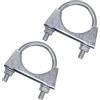 SKIR'CO (2 pezzi) Collari fermatubi per tubi con diametro 45 mm, Collari fermatubi a U, supporti per tubi zincati