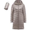 Generic Cappotto Invernale Antivento Senza Cappuccio Leggero Caldo da Donna con Isolamento Riciclato, Sottile, Lungo, con Cappuccio, Caldo, Bianco, Piumino Piumini Lunghi Invernali di Marca