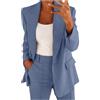 HAOLEI Blazer Donna Elegante Cerimonia Curvy Maniche Lunghe Blazer Aperto Davanti Colletto Cappotto Ufficio Business Blazer Top Corto OL Blazer Cardigan Carriera Tailleur Taglie Forti Blazer Offerte Lampo
