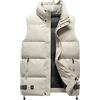 Generico Smanicato Uomo Invernale Taglie Forti Cotone Gilet Casual Piumino Senza Maniche Giubbotto con Zip Imbottito Leggera Elegante Giacca Softshell Stand Collare Trekking Antivento Trapuntato Giubbino Corto