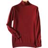 Hamthuit Uomo Cashmere Dolcevita Maglione Uomo Autunno Inverno Caldo Maglia Maglia Maglione Alto Collo Pullover, Giallo, M