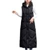 HAOLEI 2024 Offerte Gilet Donna Invernale Lungo Imbottita Elegante Gilet Lungo Senza Maniche Lavoro Leggero Piumino Smanicato Giubbotto Smanicato Cotone Caldo Trapuntato con Cappuccio Giacca Gilet