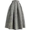 MdybF Gonna Jeans Donna Gonna Invernale Inverno da Donna Vintage Addensato con Gonne A Pieghe Ad Alta Vita-Nero Bianco-S