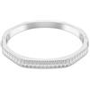 Swarovski Matrix Bracciale Rigido, con Zirconia Trasparenti, Taglio Baguette, Forma Ottagonale, Taglia M, Chiusura a Cerniera, Placcatura in Tonalità Rodio, 17 cm, 0,6 cm, 5,8 x 5 cm, 4 cm