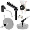C.P. Sports C.P.Sports T-Bar Row Set - Staffa per pedana lombare + manicotto con catena per le maniglie | Palo in acciaio per manubri da 50 mm + pesi | T Bar Row per fitness, allenamento della forza e culturismo