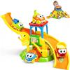 lerrbo Wdebay Scivolo Elefante con 4 Auto Animali, giocattoli per bambini di 1 anno, regalo di compleanno per un anno, giocattoli per bambini 12-18 mesi, età 0-2 1-3 giocattoli educativi