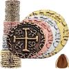 Leib Games Monete Pirata in Metallo, 36 Monete del Tesoro d'Oro, Oro Rosa, Argento, Bronzo per Giochi Da Tavolo Adulti, Giochi Di Società Per Bambini, Dungeons & Dragons, Gloomhaven, Gioco Da Tavolo Giocattoli