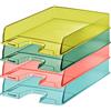 Esselte Organizer / Vassoio Porta Documenti da Scrivania Utile a Riporre Lettere e Riviste in Formato A4, Utilizzabile a Casa e in Ufficio, Gamma Colour'Breeze, 254 x 61 x 350 mm - Colori Assortiti