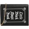 Ftchangfang Borsa a tracolla a forma di libro magico piccola borsa a tracolla con stampa di lettere borsa a tracolla in stile gotico quadrato per le donne, Black-a, 7.9*5.5in