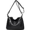 MEIWENMI Donna Borse a Tracoll PU Pelle Borsa a Mano Firmate Borse a Spalla Elegante Marca 44112 Nero