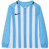 Nike Striped Division III Football T-Shirt A Manica Lunga, Unisex Bambini, Black/White/White/(Black), L