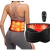 Zilynhom Cintura per terapia con luce rossa con massaggio e luce infrarossa 660nm 850nm, cuscinetto riscaldante per vita, schiena, lombare, spalle, pancia, sollievo dal dolore alle gambe e relax,con 5 livelli
