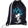 GIOVANI & RICCHI Giovani&ricchi, sacca da palestra con Vegeta Super Saiyan, colore nero, black / blue (nero) - Bag-Super-Vegeta-Schwarz/Blau