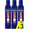 Vaseline Men Active Dry 48h 250ml (Pacco da 3)
