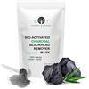 B.O.T cosmetic & wellness Maschera Nera Peel Off Anti Punti Neri, Pori e Brufoli. Maschera Esfoliante al Carbone Attivo e Alginato per una Pulizia Profonda del Viso e un Effetto Rassodante - 300 g