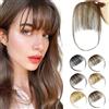 PARXITN Clip in Bangs - Extension per capelli umani, frangia anteriore, per donna, colore: marrone