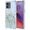 YUXING Cover Trasparente per Motorola Moto G84 - Custodia Protettiva Sottile in TPU Morbido Antiurto con Carino Motivo Disegno Cool (Flower Bush)