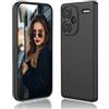 DESSEN Cover per Xiaomi Redmi Note 13 Pro Plus 5G (Pro+) - Liquido Silicone Custodia con Fodera Microfibra Antigraffio Morbida TPU Antishock Protettiva Case Sottile e Flessibile Cover, Nero