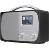 LEMEGA DR5 Radio digitale portatile DAB/DAB+, radio in legno con Bluetooth, radio FM per la cucina o il letto, doppia sveglia, 40 preset, display a colori, alimentazione a corrente o con batterie,