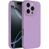 Captor Cover iPhone 16 Pro Custodia Colorata in Silicone Liquido, Antiurto, Bordo Rialzato per Schermo e Protezione Fotocamera, Morbida Con Microfibra Interna per iPhone 16 Pro Cover (Viola Lilla)