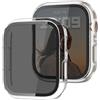 MYAPULUA 2 Pezzi Cover per Apple Watch Serie 9/8/7/SE2/SE/6/5/4 40mm 41mm 44mm 45mm,Custodia Rigida Schermo Privacy in Vetro Temperato Protezione Totale Anti-Spia,Custodia Protettiva per Apple Watch