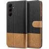 BEZ Cover per Samsung A16 5G, Custodia Portafoglio per Samsung Galaxy A16 5G Protettiva in Tela e PU Pelle Portafoglio Flip Cover con Chiusura Magnetica, Nero
