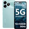UMIDIGI G6 5G Smartphone NFC, 128GB/TF 1TB Telefono Cellulare,Dimensity 6100+5G, 6,57 90Hz HD+, 50MP Fotocamera, 12GB(6+6) RAM, 5000mAh, Dual SIM Telefone Android 13,GPS/OTG/Face ID/Fingerprint