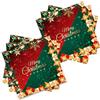 POPOYU 20 tovaglioli di carta natalizi rossi e verdi per feste, 16,5 cm, decorazione per la tavola di buon Natale, usa e getta, colore: rosso e verde, tovaglioli di carta velina per feste di Natale