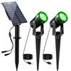 NATPOW Faretti Solari a Led da Esterno, 2 in 1 Luce Verde Luci Solari da Giardino, 2 Modi, Automaticamente Acceso o Spento, Impermeabile IP65 Luci Esterne ad Energia Solare per Cortile, Patio, Alberi