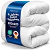 John Cotton Piumone per 4 stagioni 200 x 220 cm, traspirante 3 in 1, per l'estate e l'inverno, con certificazione Oeko-Test, morbida coperta in microfibra, coperta invernale 220 x 200 cm