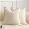 Mandioo 2 Pezzi Copricuscini Colore d'accento Minimalista decorativi Tessitura Fodere per Cuscino Moderne per Casa Soggiorno Camera da Letto per Divano 45 x 45 Beige