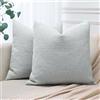 JOTOM Set di 2 Federe per Cuscini in Bouclè Testurizzato 45x45cm Fodere per Cuscini Solidi Morbido Cuscino Decorativo per Sedia Divano Camera da Letto Soggiorno Casa Decor (Grigio Blu)