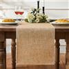 BonBotimen Runner da Tavolo Stile Fattoria in Juta Lungo Runner da Tavolo da Pranzo Rustico per Uso Quotidiano, Tavola di Natale, Cene di Famiglia Colore Legno 30 x 140 cm