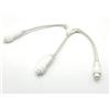 LEDZEIT - Profi Serie - Connettore a T 2 vie, bianco, esterno e interno, impermeabile IP67