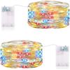 CandLuc Stringa Luci Led a Batteria, 5M 50 LEDs Lucine LED Decorative a Batteria con Timer, Lucciole a Batteria Impermeabili per Natalizie, Matrimonio, Giardino, DIY, Feste