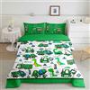 Loussiesd Bambini Costruzione Piumone Inserto/Trapunta Ragazzi Carino Cartoon Dinosauro Consolatore Per Il Bambino Camion Auto Biancheria Da Letto Set Macchinario 135x200cm Trapunta Set