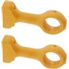 GIRASOLE HOME Staffa Corta 112mm in Legno per Aste di Diametro Fino a 28mm 2 Pezzi (Naturale)