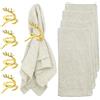 MLMW Set di 6 tovaglioli di stoffa in lino giallo oro, per cena primaverile e pasquale, tovaglioli di cotone lavabili, 40,6 x 40,6 cm, per feste di nozze rustiche, baby shower, decorazioni