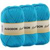 Etrexonline Gomitolo Filato 220 Metri di 100% Cotone Perfetto per Maglia e Uncinetto - Colore Turchese 100 gr x 3 Pezzi