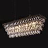 Wellmet lampadario di cristallo lampada a sospensione in cristallo tavolo da pranzo 76cm Lungo 4 luci soggiorno lampadario moderno lampada da soffitto vintage Plafoniere cristallo bronzo antico grande