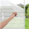 LEMON CLOUD Pellicola Privacy per Finestre Autoadesiva Senza Colla Static Cling Stripe Pellicola Decorativa Smerigliata per Finestre Glass Film Anti UV 115x100cm Motivo a Strisce